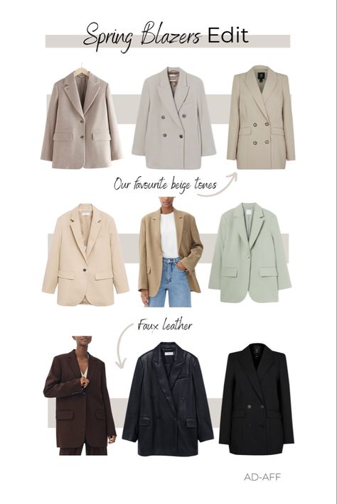 Blazer Types Women, Longline Blazer Outfit, Trendy Summer Single-breasted Blazer, Blazer 2024, How To Style Blazers Women, Timeless Single-breasted Blazer For Spring, Oversized Everyday Spring Blazer, Oversized Double-breasted Spring Blazer, Spring Single-breasted Tailored Blazer