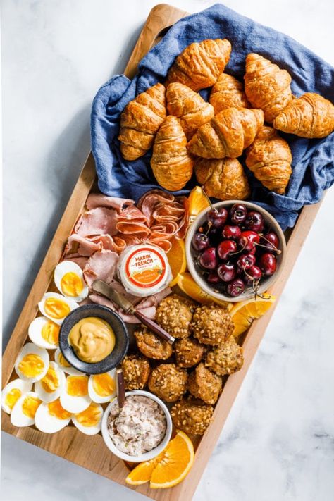 Croissant Board, Croissant Breakfast Sandwich, Store Building, Smoked Salmon Dip, Cooking From Scratch, Sliced Salami, Croissant Sandwich, Pantry Organizer, Croissant Breakfast