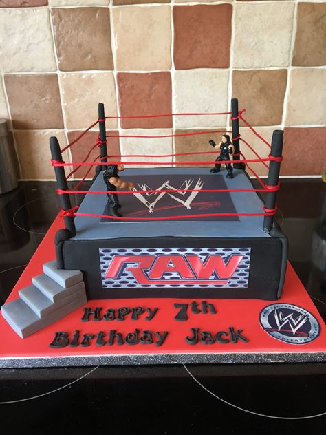 John Cena Birthday, Wrestling Birthday Cakes, Wwe Birthday Cakes, Boxing Theme Party Ideas, Wwe Cake, Wrestling Cake, Wrestling Birthday Parties, Wrestling Birthday, Wwe Birthday Party