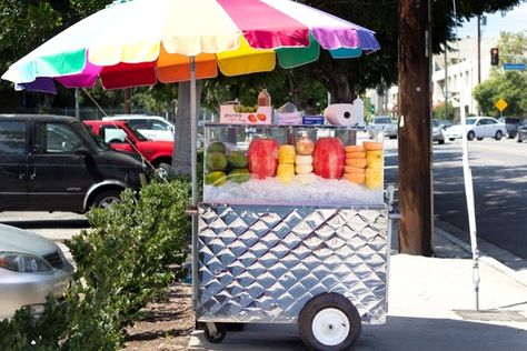 ORDERED Fruit Cart, Fruit Vendor, Gelato Machine, Mongolian Bbq, Vendor Cart, Pancake Machine, Glass Door Refrigerator, Walk In Freezer, Slush Machine