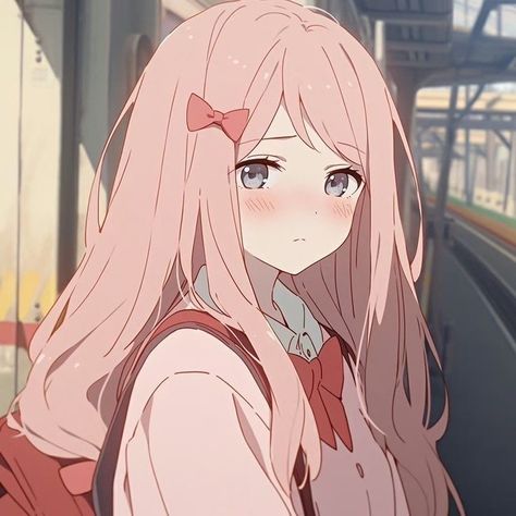 Pfp Aesthetic Icon Anime, Anime Icons Cute Pink, Anime Art Aesthetic Icon, Anime Pink Aesthetic Icon, Beautiful Anime Pfp, Animated Icons Aesthetic, Anime Pink Hair Aesthetic, Pink Anime Icons Aesthetic, Pink Aesthetic Anime Icon