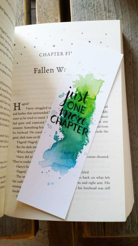 Bookmark Watercolor, Just One More Chapter, Creative Bookmarks, One More Chapter, Watercolor Bookmarks, Diy Bookmarks, Book Markers, 수채화 그림, Bookmarks Handmade