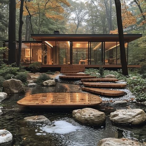 House In Nature, Modern Cabin, Forest House, Design Your Dream House, Dream House Exterior, House Flooring, Glass House, House Inspo, House In The Woods