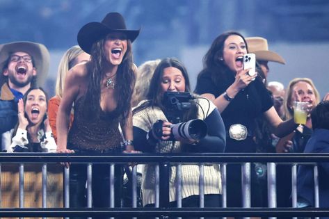 Bella Hadid Supports Equestrian Boyfriend Adan Banuelos at the Rodeo | Us Weekly Support Boyfriend, Equestrian Competition, Black Cowboy Hat, Hadid Sisters, Cowgirl Aesthetic, American Western, Black Cowboy, Picture This, Bella Hadid