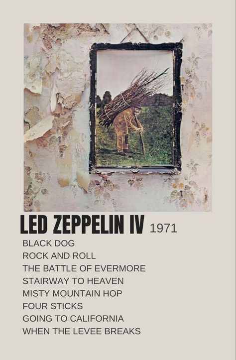 Led Zeppelin Album Covers, Led Zeppelin Album, Led Zeppelin Albums, Led Zeppelin I, Led Zeppelin Poster, Led Zeppelin Iv, Minimalist Music, Album Posters, Polaroid Posters