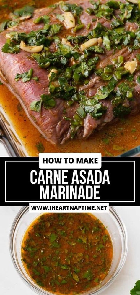 Carne Asada Marinade Easy, Asada Marinade, Carne Asada Marinade, Carne Asada Recipes, Marinade Recipes, Carne Asada, Mexican Food Recipes Authentic, Authentic Recipes, Beef Dishes