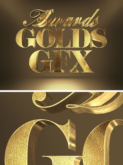 Gold Poster Design, Text Graphic Design, Gold Graphic Design, Gold Template, Gold Inspiration, Gold Font, Photoshop Text Effects, Adobe Photoshop Tutorial, Wall Text