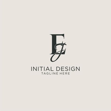 Initials EJ letter monogram with elegant luxury style. Corporate identity and personal logo Ej Logo, Elegant Logo Design, Letter Monogram, Letter Logo Design, Personal Logo, Luxury Style, Corporate Identity, Monogram Letters, Letter Logo