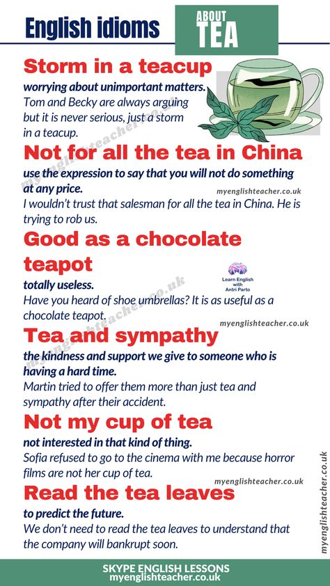 Storm In A Teacup, English Knowledge, Phonics Posters, Everyday English, Spill The Tea, English Phrases Idioms, Idioms And Phrases, Book Editing, Editing Tips