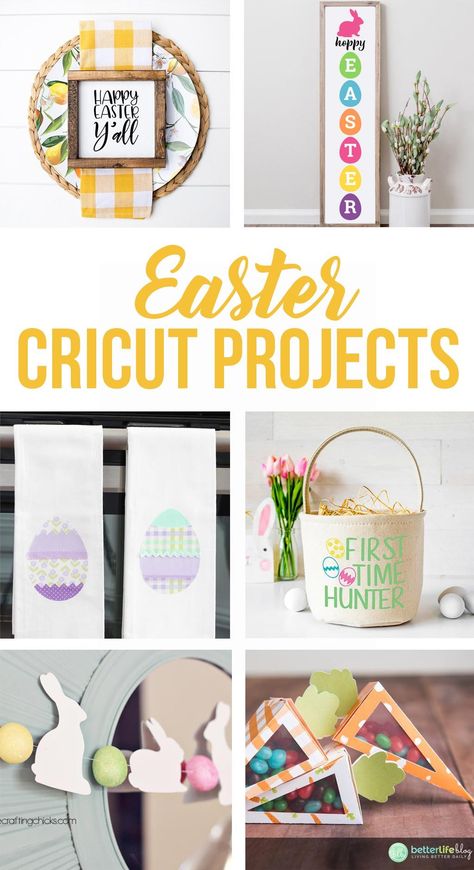 Cricut Projects Easter, Easter Cricut Projects, Easter Crafts To Sell, Easter Cricut, Creative Easter Baskets, Kids Party Crafts, Easter Wreath Diy, Easter Craft Decorations, Easter Party Decor