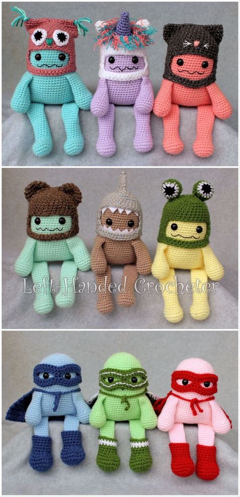 Crochet Amigurumi Monster, Crochet Mini Monster Free Pattern, Crochet Mini Monster, Monster Amigurumi Free Pattern, Free Monster Crochet Patterns, Crochet Mini Toys, Monster Crochet Pattern Free, Crochet Monster Pattern Free, Crochet Monster Pattern