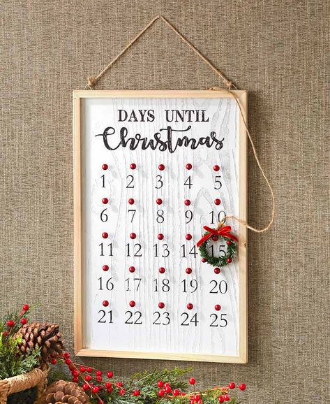 Christmas Wreath Countdown Calendar Christmas Countdown Diy, Christmas Countdown Calendar, Christmas Guide, Lakeside Collection, Countdown Calendar, Days Until Christmas, Christmas Wood Crafts, Ltd Commodities, Christmas Advent Calendar