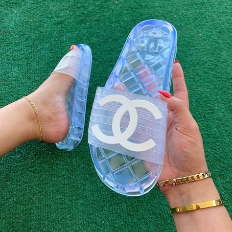 Chanel Jelly Sandals, Chanel Inspired Party, Louis Vuitton Slides, Coco Chanel Party, Givenchy Slides, Camper Sandals, Versace Slides, Vans Slides, Chanel Slides