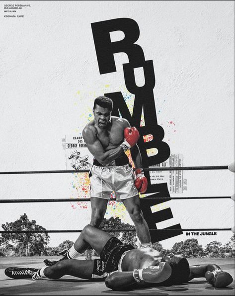 Muhammad Ali Poster, Ufc Poster, Sports Advertising, Strong Typography, Sports Design Ideas, Boxing Posters, Sports Design Inspiration, Jazz Poster, Sport Poster Design