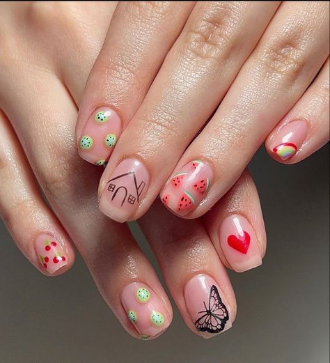 Simple Harry Styles Nails, Harry Style Inspired Nails, Harry Styles Nail Designs, Tpwk Nails, Harry Nails Styles, Harry Styles Gel Nails, Hslot Nails Ideas, Harry Styles Nail Ideas, Harry Styles Nail Inspo Acrylic