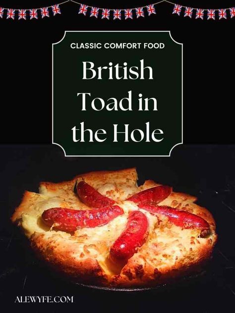 BAKE: How to Make British Toad in the Hole - ALEWYFE English Bangers Recipe, British Bangers, Bangers Recipe, Toad In A Hole, Yorkshire Pudding Batter, Simple Supper, Toad In The Hole, Kitchen Staples, Hearty Lunch