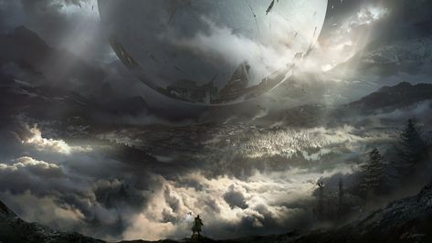 Some of my favorite Destiny 2 wallpapers from the recent Concept Art release and the E3 Conference - Album on Imgur Destiny Wallpaper Hd, Destiny Backgrounds, 1366x768 Wallpaper Hd, Cloud Illustration, Destiny Game, Concept Art World, Grey Clouds, Destiny 2, Matte Painting