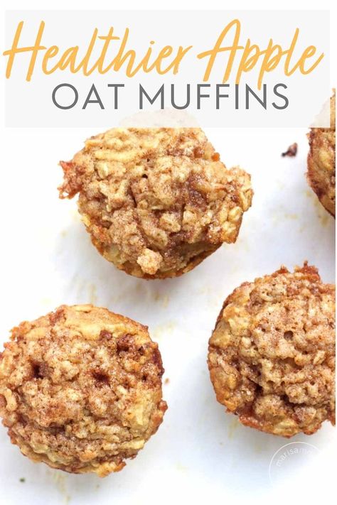 Healthy Puddings, Apple Cinnamon Oatmeal Muffins, Healthy Apple Cinnamon Muffins, Apple Oat Muffins, Cinnamon Oatmeal Muffins, Flourless Muffins, Post Backgrounds, Oatmeal Blueberry, Making Waffles