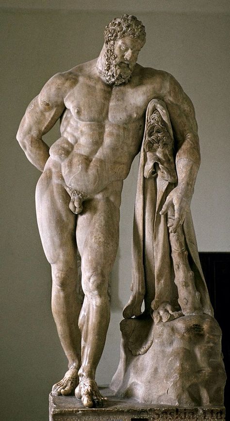 Farnese Hercules, Hercules Statue, Ancient Greek Sculpture, Roman Statue, Classic Sculpture, Greek Statues, Ancient Statues, Roman Sculpture, Greek And Roman Mythology