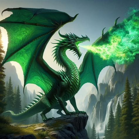 Green dragon #art #green #dragon Element Dragons, Green Dragon Art, Dragon Head Drawing, Emerald Dragon, Dragon Green, Chinese Horoscope, Head Drawing, Colored Pictures, Fire Breathing Dragon