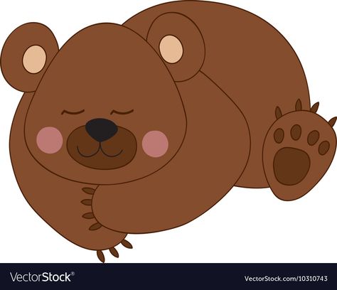 Sleeping Bear Cartoon, Bears Sleeping, Bear Template, Sleeping Drawing, Art 2023, Bear Vector, Sleeping Bear, Daycare Ideas, Bear Face