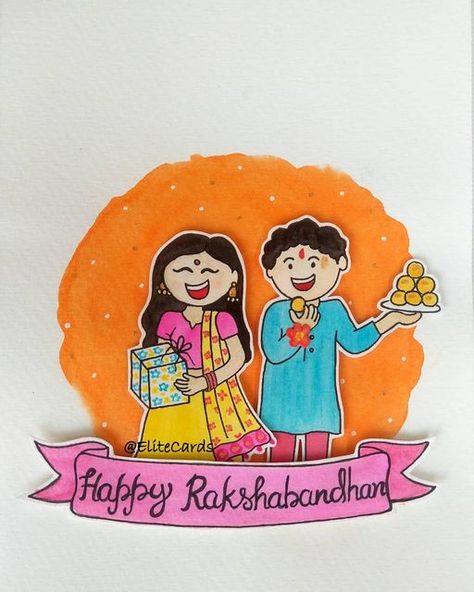 Raksha Bhandan Poster, Rakhi Pictures Ideas, Rakshabandhan Drawing For Kids, Happy Rakhi Cards, Rakshabandhan Decoration In School, Rakhshanda Drawing, Rakhi Stickers Printable, Happy Rakhi Stickers, Raksha Bandhan Bulletin Board Ideas