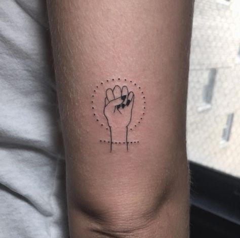 Human Rights Tattoo, Dissent Tattoo, I Dissent Tattoo, Liberal Tattoo, Liberal Tattoo Ideas, Feminist Tatoos Ideas, Feminist Sign Tattoo, Feminism Symbol Tattoo, Leftist Tattoo