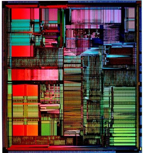 Inside the Tron: The famous Pentium processor dazzles like an ethnic textile Inside Of Computer, Motherboard Architecture, Inside Computer, Computer Motherboard Art, Motherboard City, Bitcoin Account, Chippers, Scanning Electron Microscope, University Of Rochester