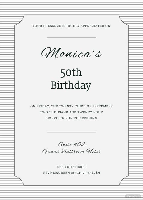 Free Formal Birthday Invitation Template #AD, , #SPONSORED, #Formal, #Free, #Birthday, #Template, #Invitation Formal Dinner Invitation, Birthday Invitation Text, Dinner Invitation Wording, Invitation Card Sample, Birthday Party Invitation Wording, Free Wedding Invitation Templates, Dinner Invitation Template, Invitation Examples, Invitation Card Birthday