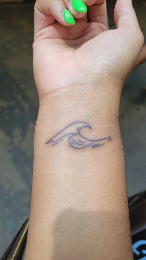 Wave Tattoo, Tattoo of the ocean, Tattoo of the sea, Tattoo of the beach Mother Ocean Tattoo, Beach Wave Tattoo Ideas, Blue Wave Tattoo, Of The Sea Tattoo, The Ocean Tattoo, Needle Phobia, The Sea Tattoo, Roman Numbers Tattoo, Ocean Wave Tattoo