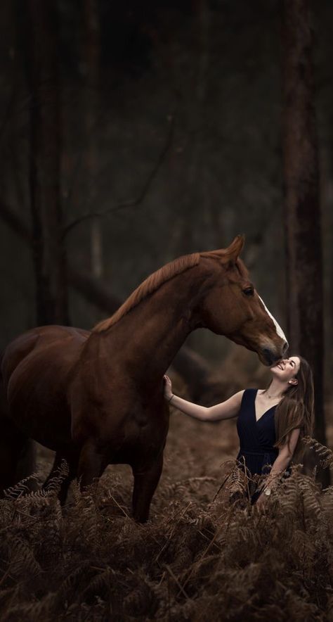 Senior Horse Photography, Horse Girl Aesthetic, Equine Photography Poses, Horse Photoshoot Ideas, Horse Senior Pictures, Horse Shoot, Equine Photoshoot, Horse Photography Poses, Moody Forest