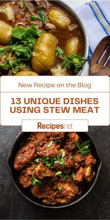 Unique Dishes to Prepare With Stew Meat Beyond the Usual Stew on two dish pans What To Make With Stew Meat Besides Stew, What To Do With Stew Meat, Stew Beef Recipes For Dinner, Recipes With Stew Meat Beef, Beef Stew Ideas, Recipes Using Stew Meat, Stew Meat Recipes Crock Pot, Stewing Beef Recipes, Crock Pot Stew Meat