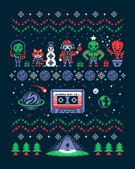 Geeky 'Guardians of the Galaxy', 'Star Wars', and 'Dr. Who' Sweatshirt Designs Inspired by Ugly Christmas Sweaters Couple Christmas, Star Wars Sweatshirt, 12 December, Xmas Sweater, Winter Wallpaper, Marvel Wallpaper, Christmas Wallpaper, Guardians Of The Galaxy, The Galaxy