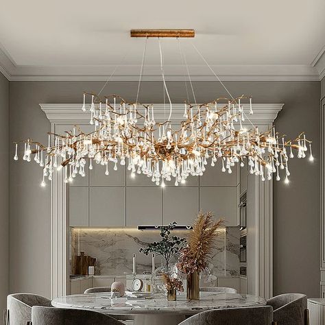 Chandelier Wholesaler & Retailer Online | Lyfairs — Page 8 Long Dining Room Chandelier, Big Chandelier High Ceilings, Chandelier For Long Dining Table, Long Chandelier High Ceilings, Unique Chandeliers Dining Room, Round Table Chandelier, Dining Chandelier Ideas, Dining Table Chandelier Modern, Modern Chandelier High Ceiling