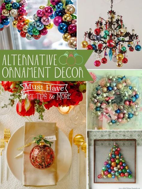 Ornament hoarder? Me, too! Try these alternative ornament decor options OTHER than putting them on your tree! Diy Snow Globe Ornaments, Creative Ideas For Christmas, Christmas Tree Bulbs, Hello Christmas, Rustic Ornaments, Ornament Display, Globe Ornament, Mini Ornaments, Old Christmas