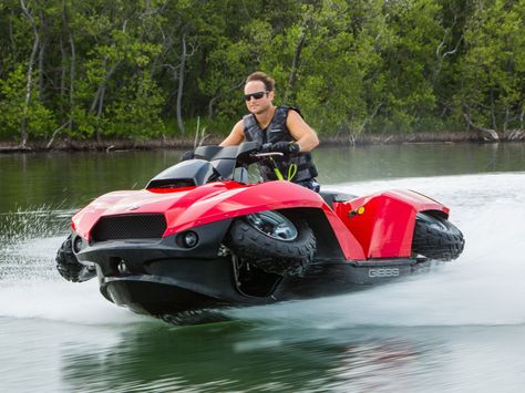 Amphibious Vehicle, Futuristic Motorcycle, Cool Boats, Jetski, 4 Wheeler, Quad Bike, Watercraft, Jet Ski, Amphibians