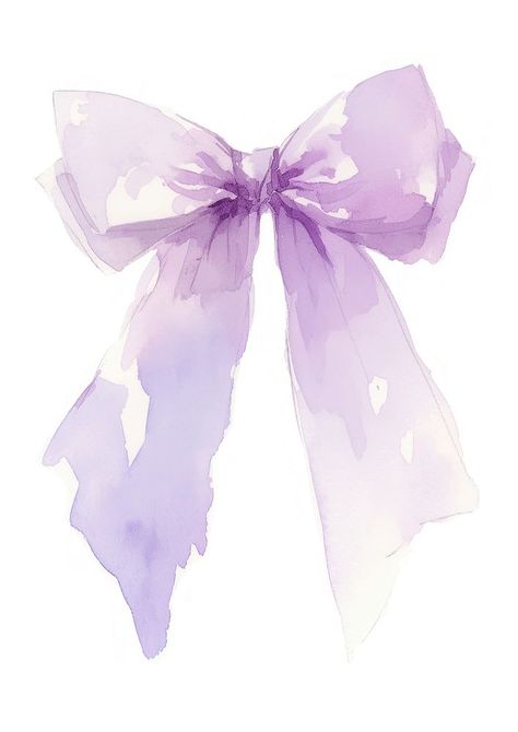 Elegant watercolor purple ribbon illustration | free image by rawpixel.com / Aew Purple Ribbon Wallpaper, Watercolor Art Purple, Purple Aesthetic Watercolor, Purple Ribbon Png, Ribbon Illustration, Watercolor Ribbon, Purple Flower Watercolor, Bow Watercolor, Bow Light