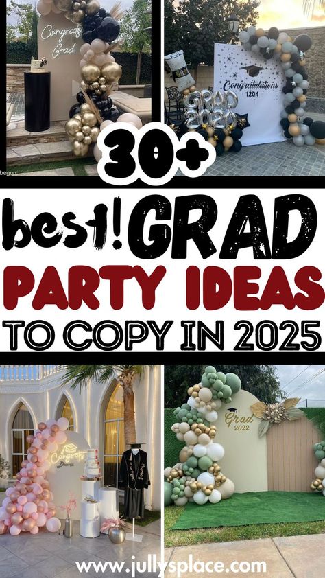 grad party ideas 2025, graduation party ideas, backyard graduation party 2025, graduation party decor Best Grad Party Ideas, Italian Themed Graduation Party, Gatsby Graduation Party, Luxury Graduation Party Ideas, Drop In Graduation Party Ideas, College Graduation Party Decor Ideas, How To Plan A Graduation Party, Graduation Theme Party Ideas High School, Class Of 2025 Graduation Party Ideas