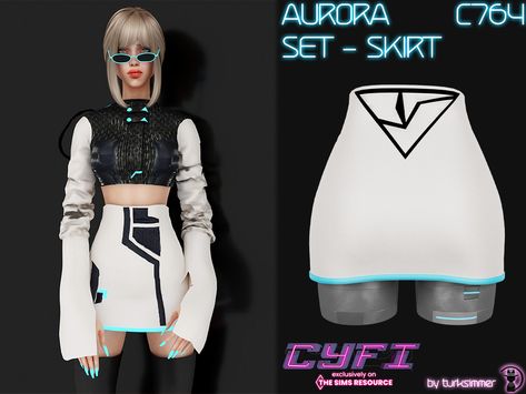 Scifi Outfit, Alien Clothes, Sims 4 Black Hair, Cyberpunk Female, Cc Sims4, Sims Clothes, Sims Builds, Cyberpunk Clothes, 4 Characters