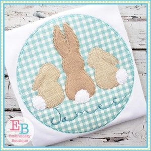 Boy Bunny With Bowtie Applique Easter Bunny Applique Design - Etsy New Zealand Easter Applique Designs, Circle Applique, Toddler Boy Easter, Bunny Applique, Easter Shirts For Boys, Easter Applique, Easter Photoshoot, Embroidery Boutique, Machine Applique Designs