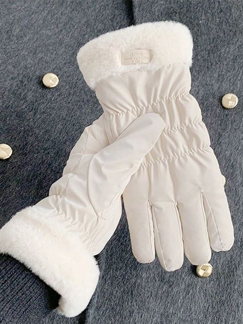 1pc Cute Winter Touch Screen Warm Gloves For Cycling, Wind-Proof, SkiI discovered amazing products on SHEIN.com, come check them out! Cute Gloves, Costume Gloves, Snow Gloves, Snow Gear, Womens Thermal, Riding Gloves, Winter Socks, Christmas Accessories, Touch Screen Gloves