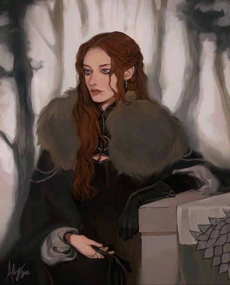 Sansa Stark Fanart, Catlyn Stark, Sansa Stark Fan Art, Sansa Stark Art, Got Stark, Game Of Thrones Sansa, Catelyn Stark, Game Of Thrones Artwork, Targaryen Art