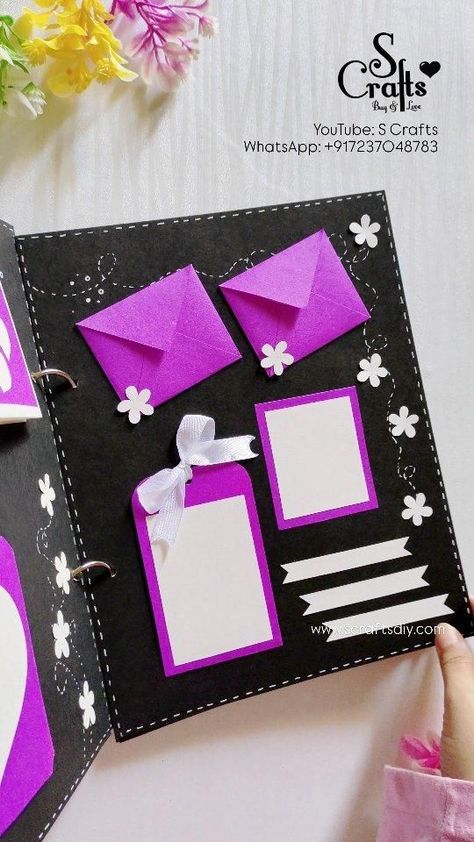 Scrapbook Tutorial videos available on YouTube: S Crafts Message/Comment for Link or details @scraftsdiy 😊 🌐 www.scraftsdiy.com More craft videos and tutorials available!!! Follow us for more @scraftsdiy @scraftsdiy #scraftsdiy . . . . . . . . #handmadecards #newyear #handmadegifts #giftcards #newarrivals #newpost #flipthrough #supportsmallbusiness #smallbiz #smallbusiness #smallbusinessindia #smallbusinessowner #reelsinstagram #birthdayscrapbook #birthday #anniversarygifts #handmadediy ... Kraf Kertas, Card Design Handmade, Book Crafts Diy, Desain Quilling, Diy Birthday Gifts For Friends, Handmade Scrapbook, Diy Gift Set, Birthday Scrapbook, Easy Paper Crafts Diy