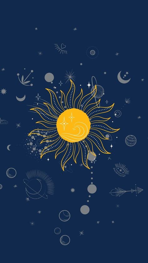 Sun And Moon Aesthetic Wallpaper, Moon And Sun Wallpaper, Sun And Moon Aesthetic, Moon Aesthetic Wallpaper, Sunshine Wallpaper, Moon Sun Tattoo, Sun Wallpaper, Phone Wallpaper Boho, Phone Lockscreen