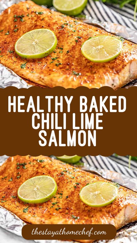 This Healthy Baked Chili Lime Salmon requires just 4 ingredients and 15 minutes to make. It's super healthy, and super flavorful. Chili Lime Salmon, Hearty Chili Recipe, Hearty Chili, Chili Bowl, Beef Chili, Chili Lime, Homemade Chili, Spicy Chili, Vegetarian Options