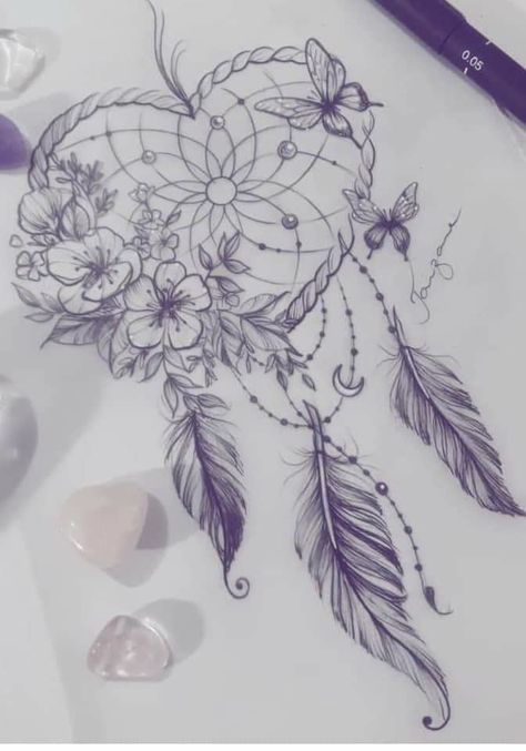 Dreamcatcher Tattoo Thigh, Small Tattoo Ideas Female, Dream Catcher Tattoo Design, Small Tattoo Ideas, Geniale Tattoos, Leg Tattoos Women, Pretty Tattoos For Women, Dope Tattoos For Women, Tattoo Ideas Female