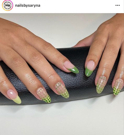 Myprettyset Nails, Dot French Tip, French Tip Nail Art, Dot Nails, Nail Board, Medium Almond, Polka Dot Nails, Dots Nails, Make Up Inspo