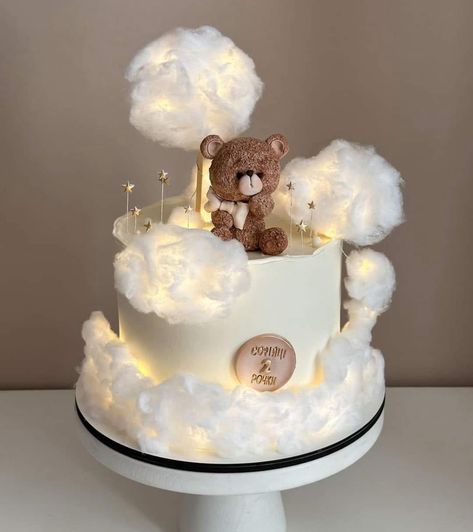 Cake Designs For Kids, 30 Cake, Cloud Cake, Idee Babyshower, Christmas Holiday Cake, Baby Shower Theme Decorations, Baby Shower Deco, Cool Cake Designs, Mini Tortillas