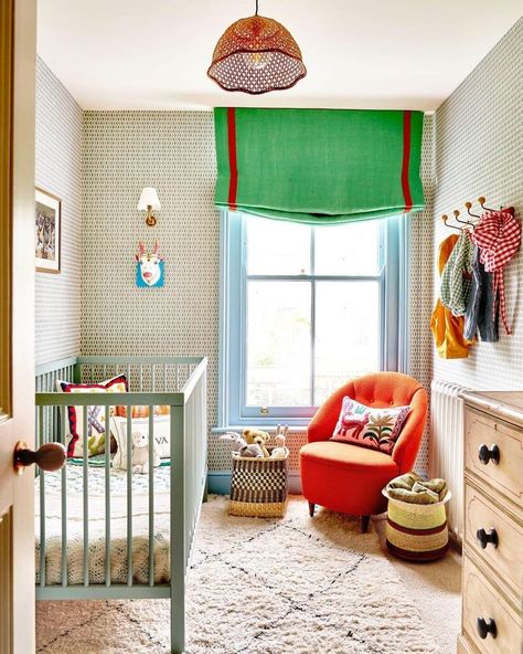 Get Inspired: 21 Ideas to Level up your space using the unexpected red theory Vibrant Nursery Ideas, Red Theory, Red Nursery, Eclectic Nursery, Small Space Nursery, Kids Rooms Inspo, Room Inspired, Nursery Room Inspiration, Blue Nursery