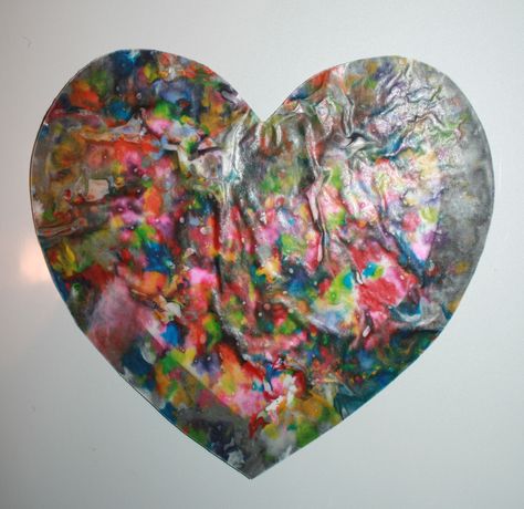 Melted Crayon-Stained Glass-Valentine Heart Melted Crayons, Melted Crayon Art, Melt My Heart, Crayon Art Melted, Crayon Art, Melting Crayons, Valentine Heart, Crayon, My Heart